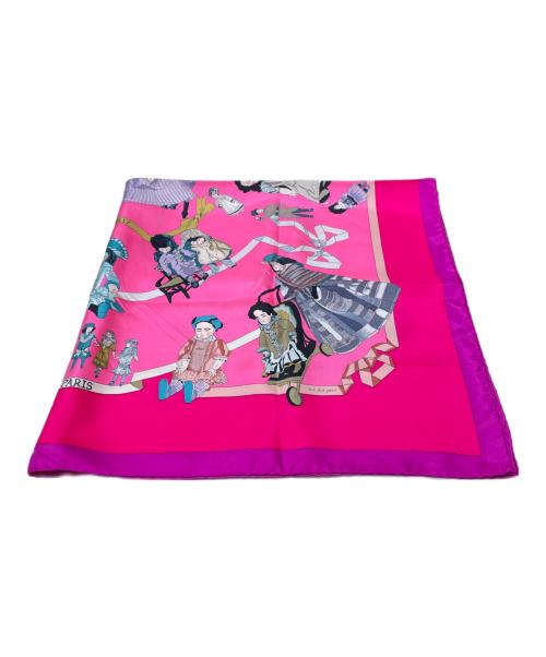 HERMES（エルメス）HERMES (エルメス) シルクスカーフ/カレ90/ハロードリー/HELLO DOLLY ピンク サイズ:90の古着・服飾アイテム