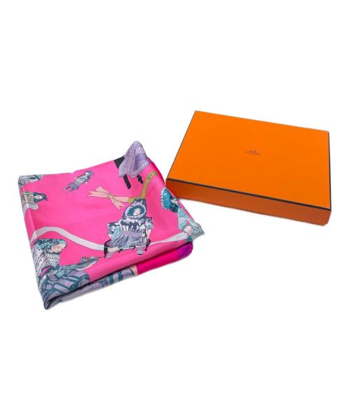 HERMES（エルメス）HERMES (エルメス) シルクスカーフ/カレ90/ハロードリー/HELLO DOLLY ピンク サイズ:90の古着・服飾アイテム