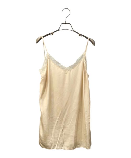 GUCCI（グッチ）GUCCI (グッチ) シルクシフォンラッフルブラウス ベージュ サイズ:40の古着・服飾アイテム
