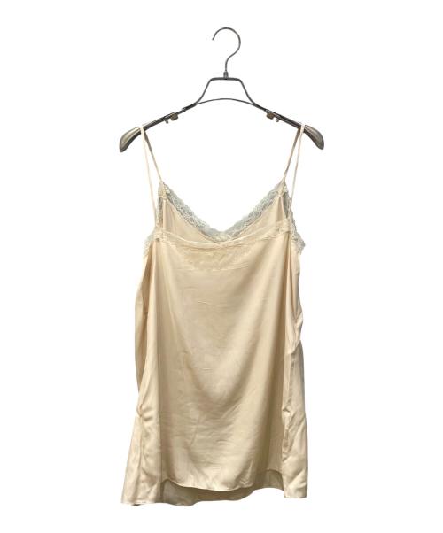 GUCCI（グッチ）GUCCI (グッチ) シルクシフォンラッフルブラウス ベージュ サイズ:40の古着・服飾アイテム