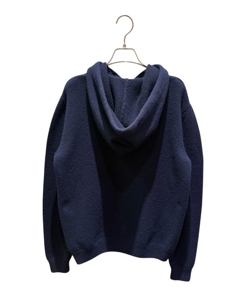 CELINE（セリーヌ）CELINE (セリーヌ) ミニトリオンフ刺繍ニットパーカー ネイビー サイズ:Mの古着・服飾アイテム