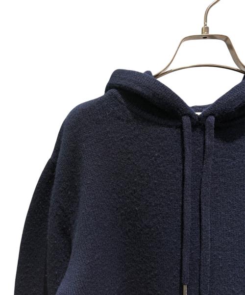 CELINE（セリーヌ）CELINE (セリーヌ) ミニトリオンフ刺繍ニットパーカー ネイビー サイズ:Mの古着・服飾アイテム