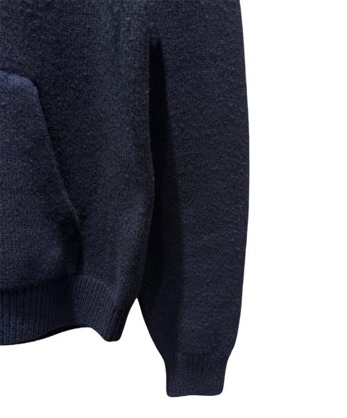 CELINE（セリーヌ）CELINE (セリーヌ) ミニトリオンフ刺繍ニットパーカー ネイビー サイズ:Mの古着・服飾アイテム