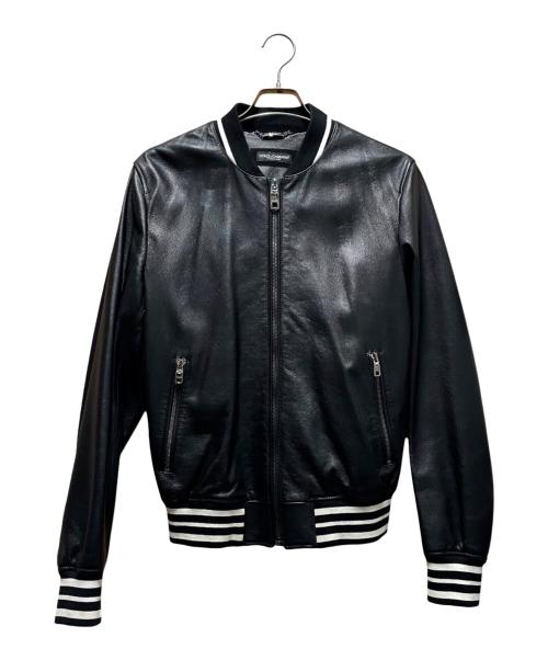 DOLCE & GABBANA（ドルチェ＆ガッバーナ）DOLCE & GABBANA (ドルチェ＆ガッバーナ) ラムレザージャケット/G9NK4L ブラック サイズ:50の古着・服飾アイテム