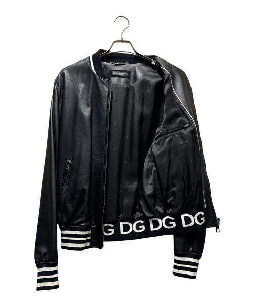 DOLCE & GABBANA（ドルチェ＆ガッバーナ）DOLCE & GABBANA (ドルチェ＆ガッバーナ) ラムレザージャケット/G9NK4L ブラック サイズ:50の古着・服飾アイテム