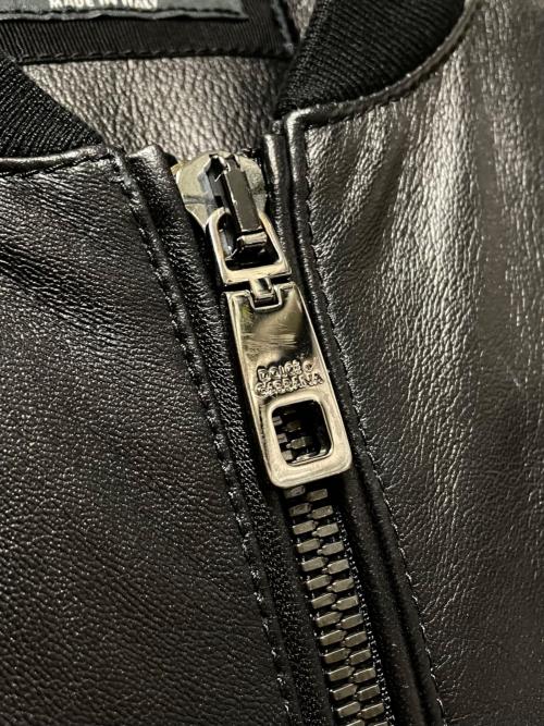 DOLCE & GABBANA（ドルチェ＆ガッバーナ）DOLCE & GABBANA (ドルチェ＆ガッバーナ) ラムレザージャケット/G9NK4L ブラック サイズ:50の古着・服飾アイテム
