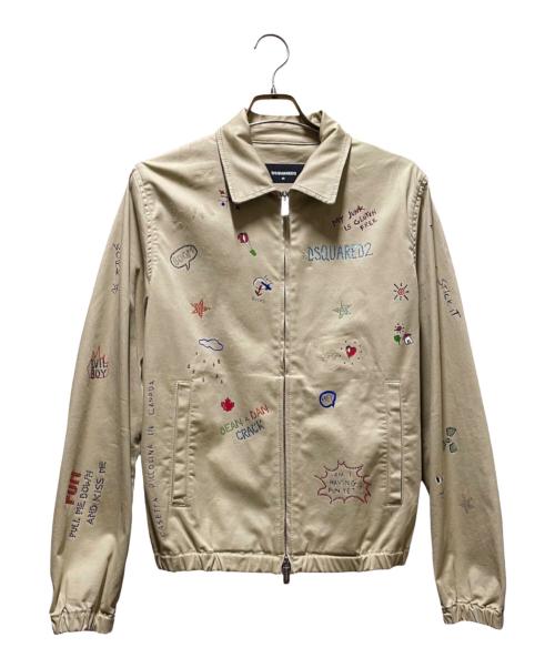 DSQUARED2（ディースクエアード）DSQUARED2 (ディースクエアード) ジップアップジャケット ベージュ サイズ:48の古着・服飾アイテム