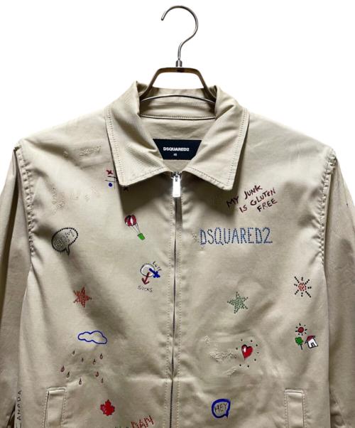 DSQUARED2（ディースクエアード）DSQUARED2 (ディースクエアード) ジップアップジャケット ベージュ サイズ:48の古着・服飾アイテム