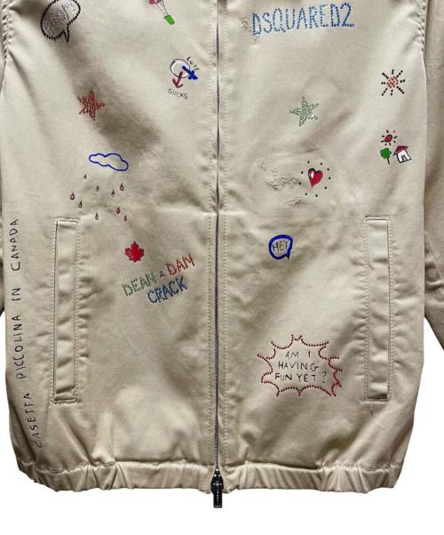 DSQUARED2（ディースクエアード）DSQUARED2 (ディースクエアード) ジップアップジャケット ベージュ サイズ:48の古着・服飾アイテム