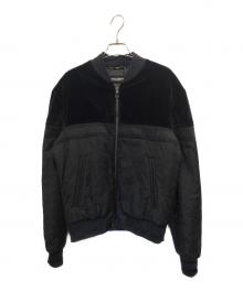 DOLCE & GABBANA（ドルチェ＆ガッバーナ）の古着「ジャガードロゴ中綿ブルゾン」｜ブラック