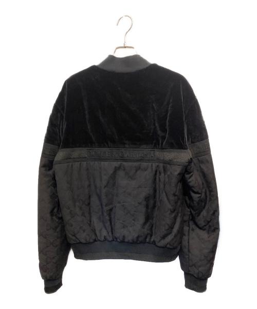DOLCE & GABBANA（ドルチェ＆ガッバーナ）DOLCE & GABBANA (ドルチェ＆ガッバーナ) ジャガードロゴ中綿ブルゾン ブラック サイズ:46の古着・服飾アイテム