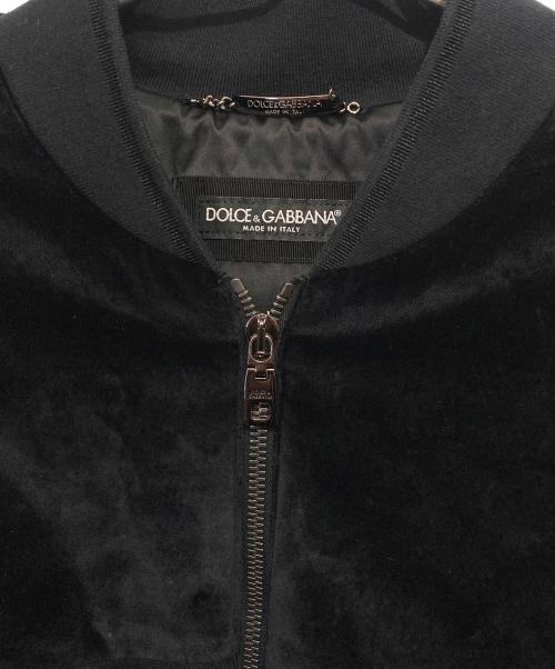 DOLCE & GABBANA（ドルチェ＆ガッバーナ）DOLCE & GABBANA (ドルチェ＆ガッバーナ) ジャガードロゴ中綿ブルゾン ブラック サイズ:46の古着・服飾アイテム