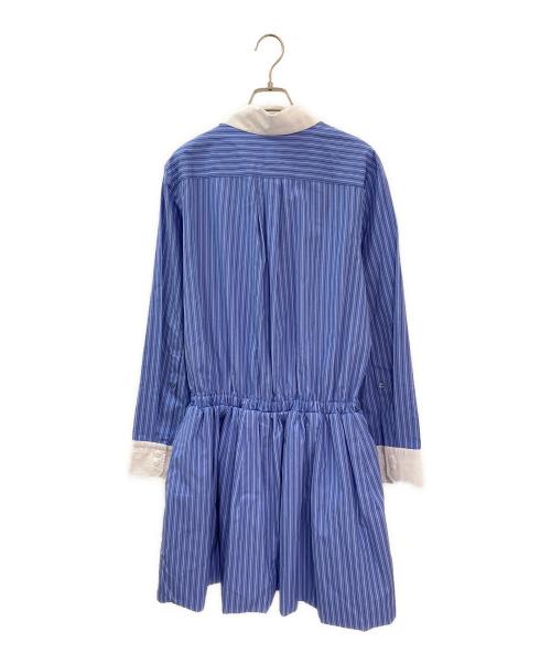 patou（パトゥ）patou (パトゥ) オーガニックコットン ポプリン バブル ミニドレス ブルー サイズ:44の古着・服飾アイテム