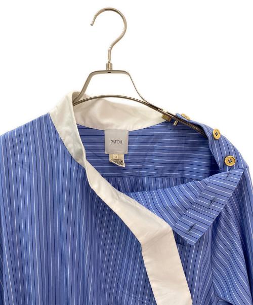 patou（パトゥ）patou (パトゥ) オーガニックコットン ポプリン バブル ミニドレス ブルー サイズ:44の古着・服飾アイテム