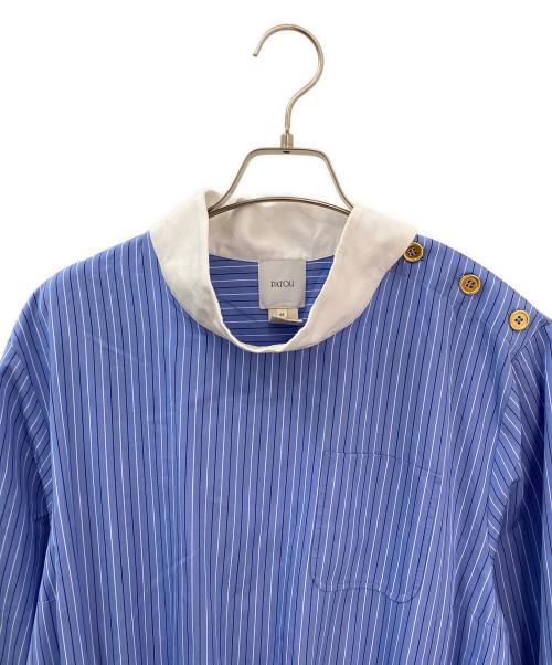 patou（パトゥ）patou (パトゥ) オーガニックコットン ポプリン バブル ミニドレス ブルー サイズ:44の古着・服飾アイテム