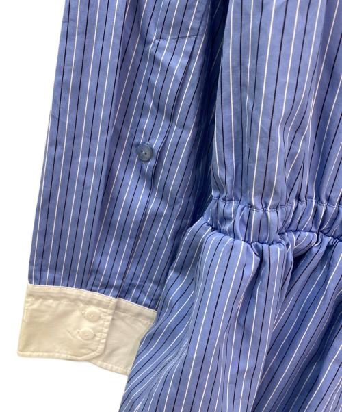patou（パトゥ）patou (パトゥ) オーガニックコットン ポプリン バブル ミニドレス ブルー サイズ:44の古着・服飾アイテム