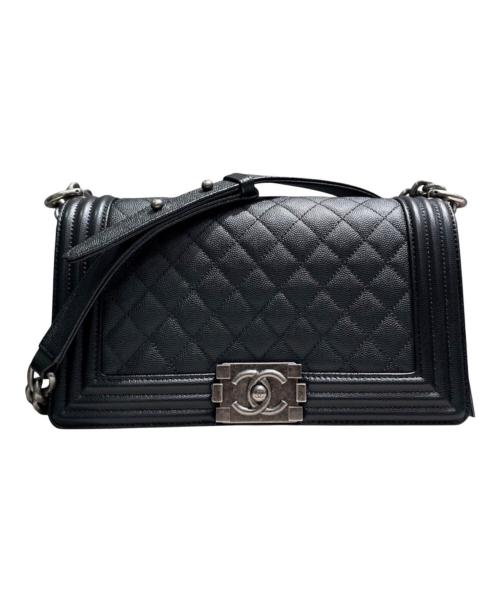 CHANEL（シャネル）CHANEL (シャネル) ボーイシャネル 25/キャビアスキン/2019~2020 ブラック サイズ:25の古着・服飾アイテム