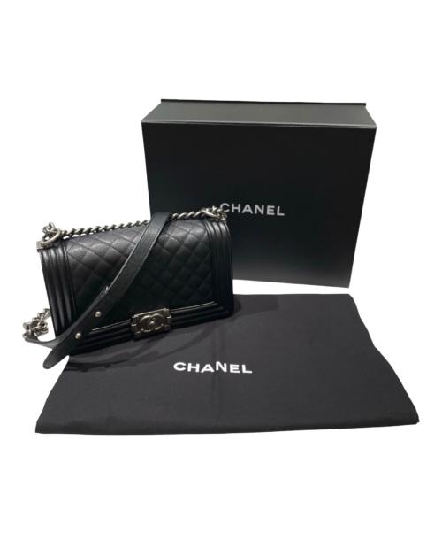 CHANEL（シャネル）CHANEL (シャネル) ボーイシャネル 25/キャビアスキン/2019~2020 ブラック サイズ:25の古着・服飾アイテム