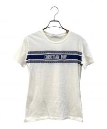 Christian Dior（クリスチャン ディオール）の古着「シグネチャーバンドロゴTシャツ」｜ホワイト