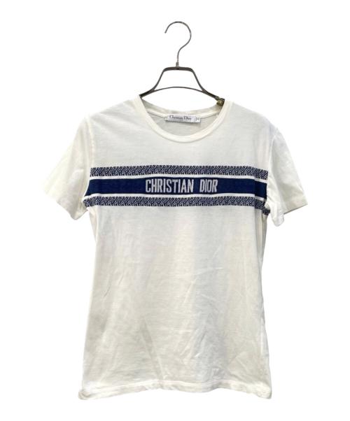 Christian Dior（クリスチャン ディオール）Christian Dior (クリスチャン ディオール) シグネチャーバンドロゴTシャツ ホワイト サイズ:XSの古着・服飾アイテム