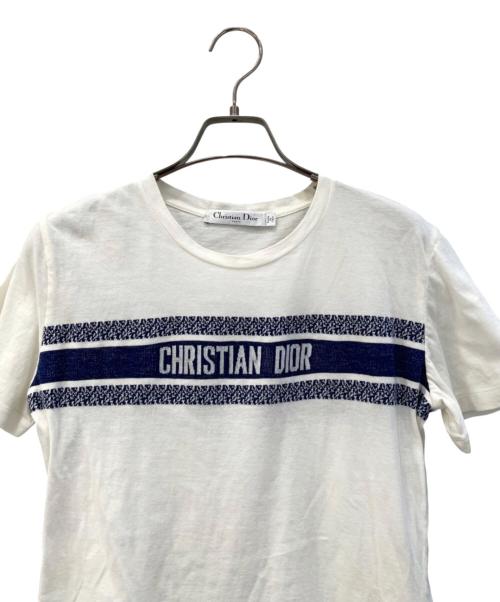 Christian Dior（クリスチャン ディオール）Christian Dior (クリスチャン ディオール) シグネチャーバンドロゴTシャツ ホワイト サイズ:XSの古着・服飾アイテム