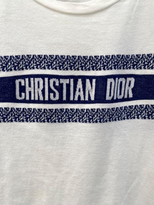 Christian Dior（クリスチャン ディオール）Christian Dior (クリスチャン ディオール) シグネチャーバンドロゴTシャツ ホワイト サイズ:XSの古着・服飾アイテム