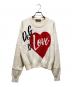 DOLCE & GABBANA（ドルチェ＆ガッバーナ）の古着「カシミヤ ハート クルーネックニット」｜ホワイト