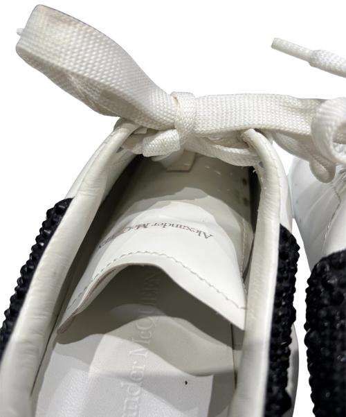 ALEXANDER McQUEEN（アレキサンダーマックイーン）ALEXANDER McQUEEN (アレキサンダーマックイーン) ラインストーン オーバーサイズド スニーカー ホワイト サイズ:36の古着・服飾アイテム