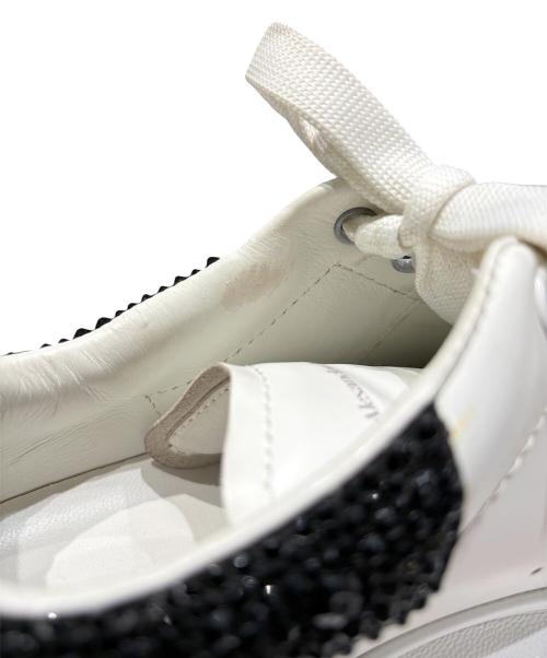 ALEXANDER McQUEEN（アレキサンダーマックイーン）ALEXANDER McQUEEN (アレキサンダーマックイーン) ラインストーン オーバーサイズド スニーカー ホワイト サイズ:36の古着・服飾アイテム