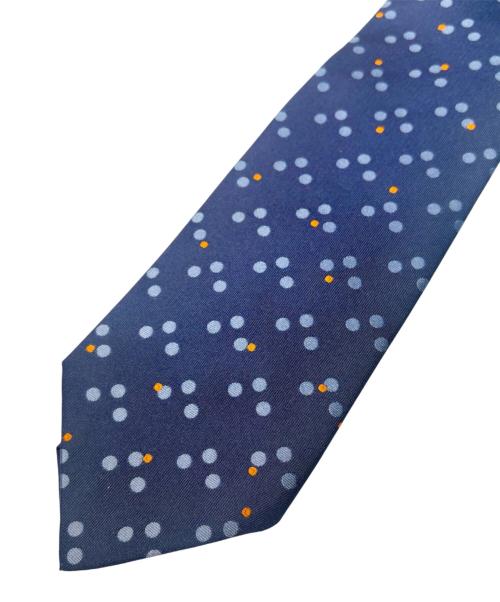 HERMES（エルメス）HERMES (エルメス) シルクネクタイ/ドット柄 ネイビー サイズ:- 未使用品の古着・服飾アイテム