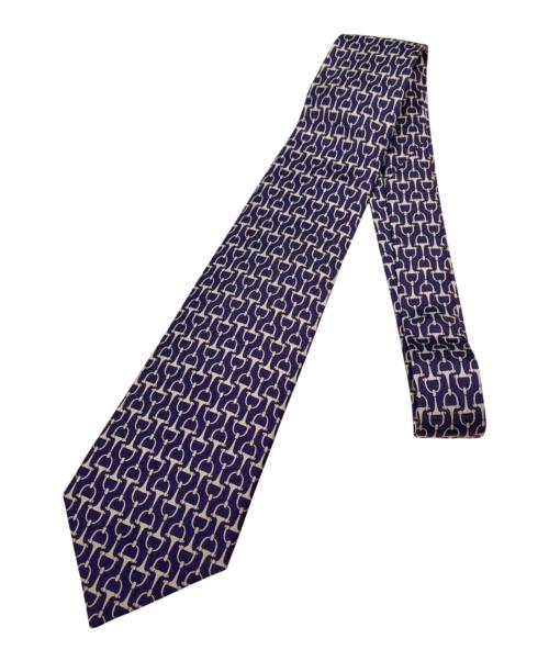 HERMES（エルメス）HERMES (エルメス) シルクネクタイ/ビット柄 ネイビー サイズ:- 未使用品の古着・服飾アイテム