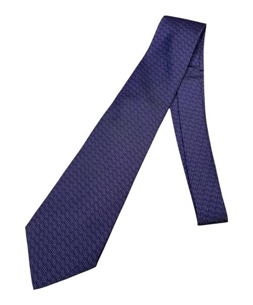 HERMES（エルメス）HERMES (エルメス) シルクネクタイ/Hパターン ネイビー サイズ:- 未使用品の古着・服飾アイテム