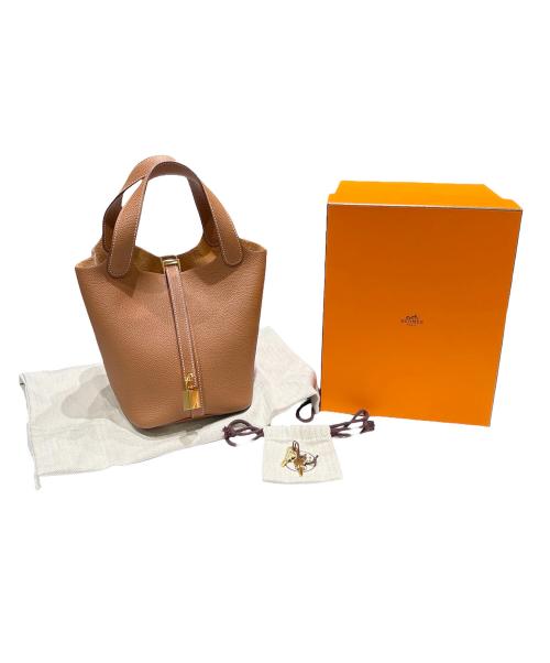HERMES（エルメス）HERMES (エルメス) Picotin Lock PM ピコタンロック PM/トリヨンクレマンス/ゴールド/Y刻印：2016年製造/ゴールド金具 ゴールド サイズ:PMの古着・服飾アイテム