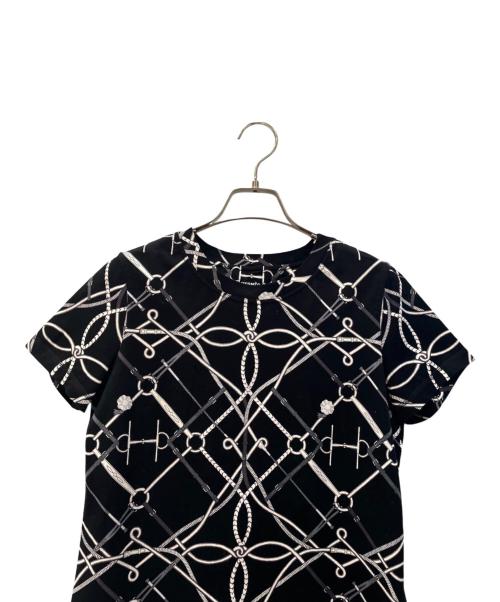 HERMES（エルメス）HERMES (エルメス) 半袖カットソー/PARCOURS SANS FAUTE ブラック サイズ:38の古着・服飾アイテム