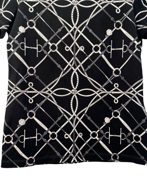 HERMES（エルメス）HERMES (エルメス) 半袖カットソー/PARCOURS SANS FAUTE ブラック サイズ:38の古着・服飾アイテム