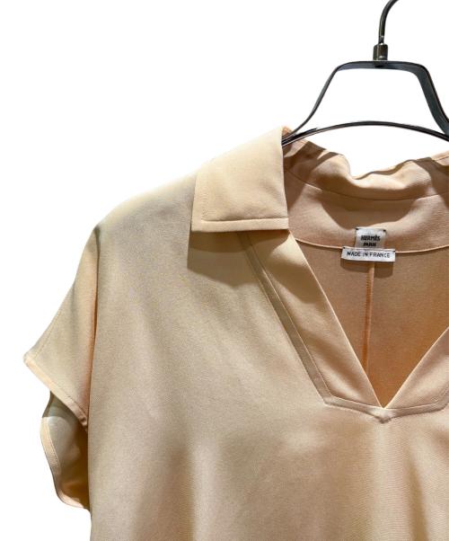 HERMES（エルメス）HERMES (エルメス) シルクスキッパーブラウス ベージュ サイズ:36の古着・服飾アイテム