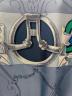 中古・古着 HERMES (エルメス) シルク切替半袖ニット/L'INSTRUCTION DU ROY ZOOM ブルー×アイボリー サイズ:38 未使用品：95000円