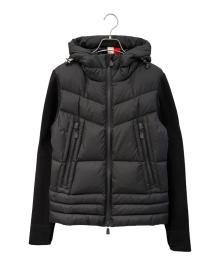 MONCLER GRENOBLE（モンクレール グルノーブル）の古着「袖切替ダウンジャケット/ZIP UP HOODIE CARDIGAN」｜ブラック