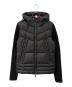 MONCLER GRENOBLE（モンクレール グルノーブル）の古着「袖切替ダウンジャケット/ZIP UP HOODIE CARDIGAN」｜ブラック