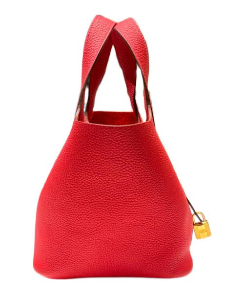 HERMES（エルメス）HERMES (エルメス) Picotin Lock PM ピコタンロック PM/トリヨンクレマンス/ルージュトマト/U刻印：2022年製造/ゴールド金具 ルージュトマト×ゴールド金具 サイズ:PMの古着・服飾アイテム