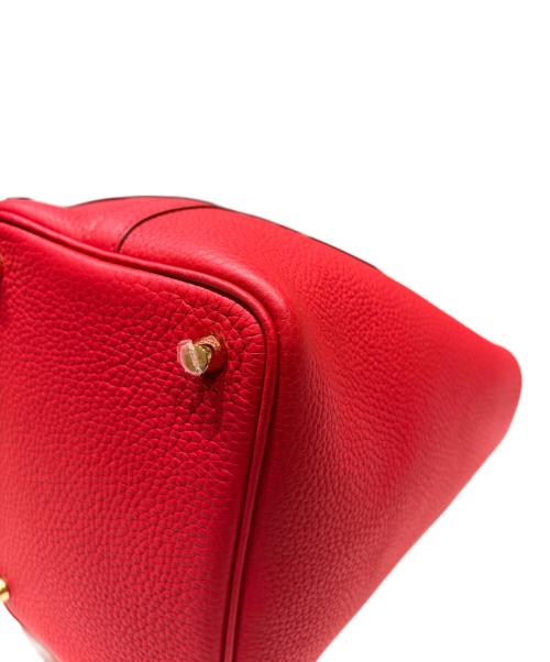 HERMES（エルメス）HERMES (エルメス) Picotin Lock PM ピコタンロック PM/トリヨンクレマンス/ルージュトマト/U刻印：2022年製造/ゴールド金具 ルージュトマト×ゴールド金具 サイズ:PMの古着・服飾アイテム