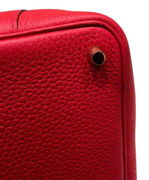 HERMES（エルメス）HERMES (エルメス) Picotin Lock PM ピコタンロック PM/トリヨンクレマンス/ルージュトマト/U刻印：2022年製造/ゴールド金具 ルージュトマト×ゴールド金具 サイズ:PMの古着・服飾アイテム
