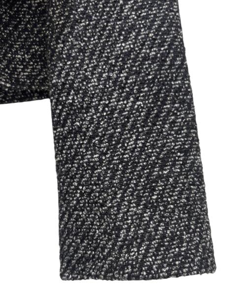 theory（セオリー）theory (セオリー) ノーカラー ツイードジャケット グレー サイズ:P/TPの古着・服飾アイテム