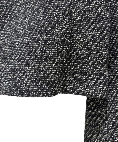 theory（セオリー）theory (セオリー) ノーカラー ツイードジャケット グレー サイズ:P/TPの古着・服飾アイテム