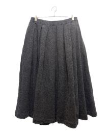 COMME des GARCONS COMME des GARCONS（コムデギャルソン コムデギャルソン）の古着「ウール ロング スカート」｜グレー