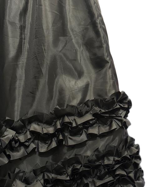 COMME des GARCONS COMME des GARCONS（コムデギャルソン コムデギャルソン）COMME des GARCONS COMME des GARCONS (コムデギャルソン コムデギャルソン) フリルディテール ツイルワイドパンツ ブラック サイズ:Sの古着・服飾アイテム