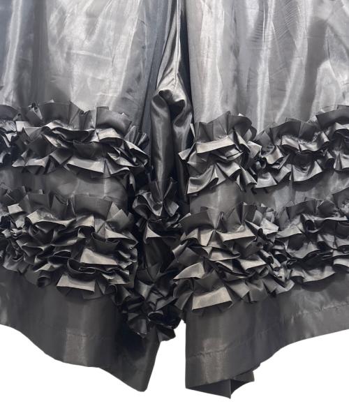 COMME des GARCONS COMME des GARCONS（コムデギャルソン コムデギャルソン）COMME des GARCONS COMME des GARCONS (コムデギャルソン コムデギャルソン) フリルディテール ツイルワイドパンツ ブラック サイズ:Sの古着・服飾アイテム