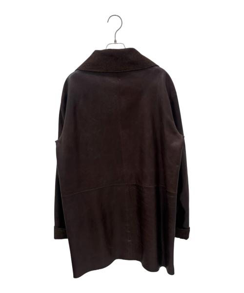 CHANEL（シャネル）CHANEL (シャネル) 90s 切替レザーコート ブラウン サイズ:40の古着・服飾アイテム