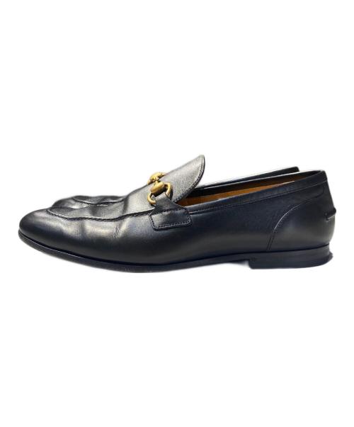 GUCCI（グッチ）GUCCI (グッチ) ヨルダ―ンホースビットローファー ブラック サイズ:7の古着・服飾アイテム