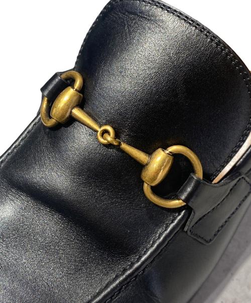 GUCCI（グッチ）GUCCI (グッチ) ヨルダ―ンホースビットローファー ブラック サイズ:7の古着・服飾アイテム